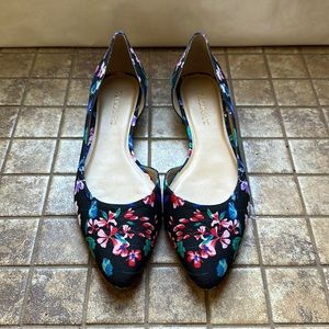 NWT Talbots Size 8 Indigo Blue Multi Edison Half D’Orsay Flat